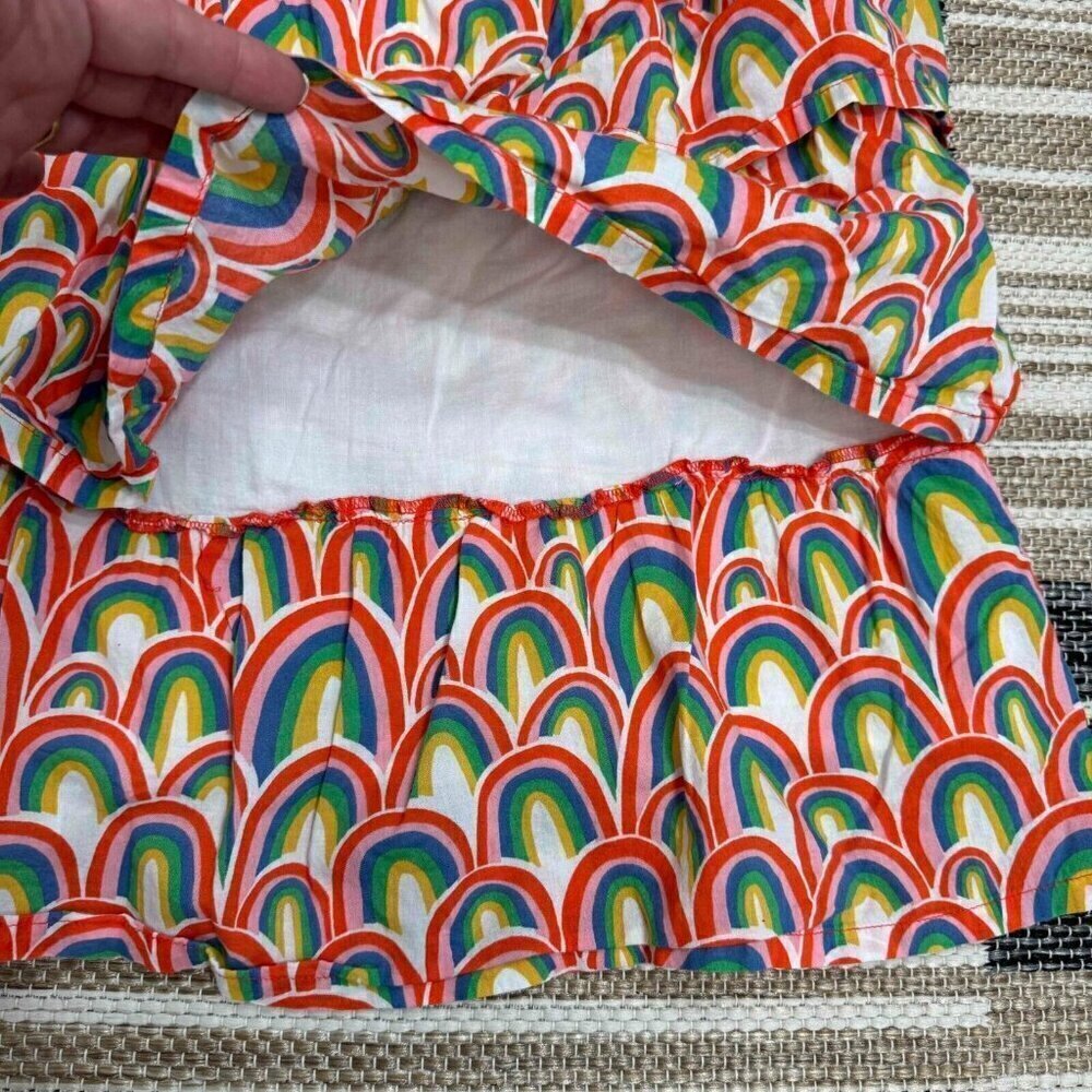 Tucker + Tate Girl Tiered Dress Cotton Sleeveless Playful Rainbow Summer Multi 7 - Picture 5 of 8